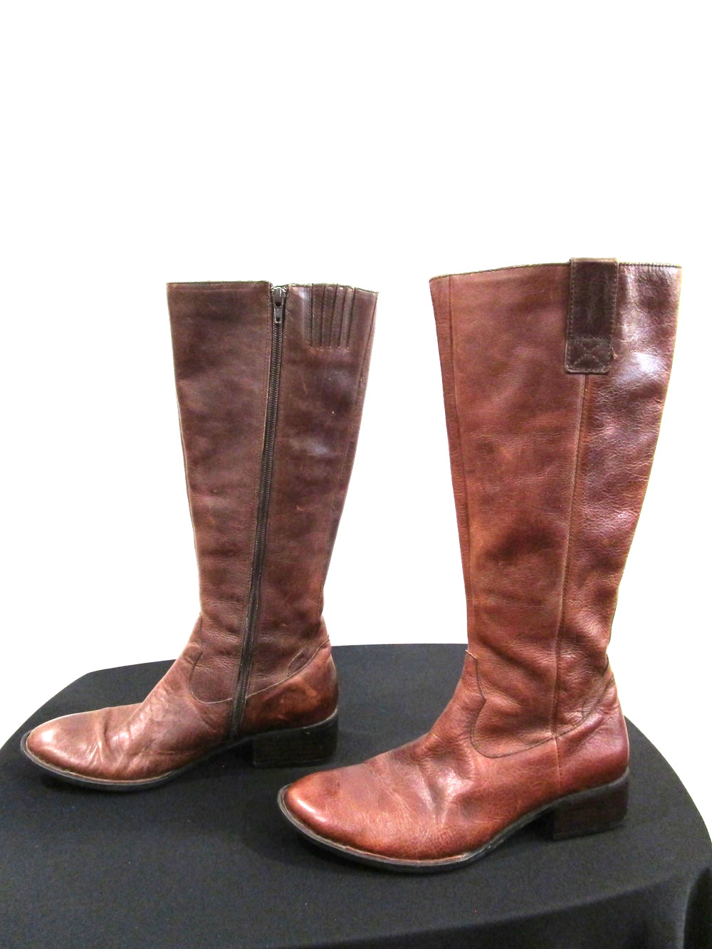 Born Crown Brown Leather Western Style Knee High Riding Boots Women Sz 7